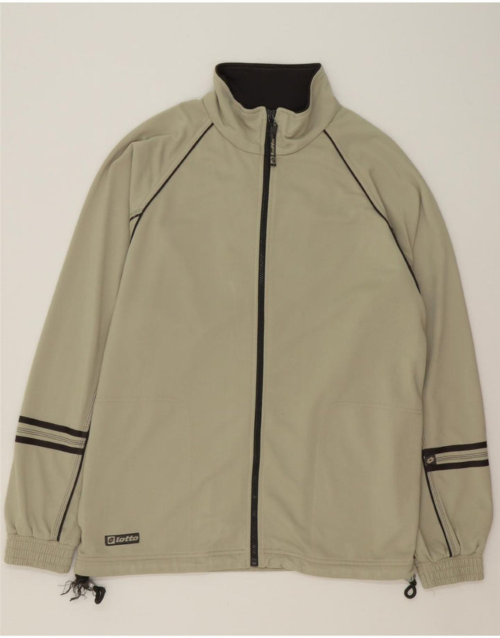 LOTTO Mens Tracksuit Top Jacket Large Beige Polyester Vintage Lotto and Second-Hand Lotto from Messina Hembry 