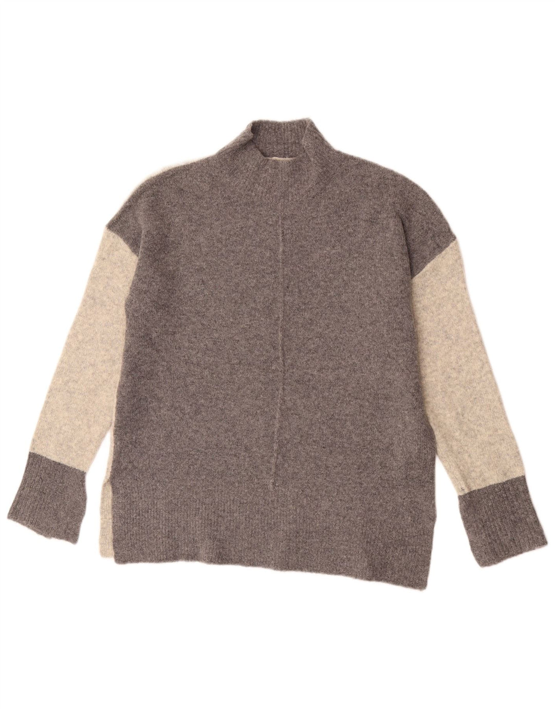 Marks & Spencer Dame Turtle Neck Jumper Sweater UK 14 Medium Grey