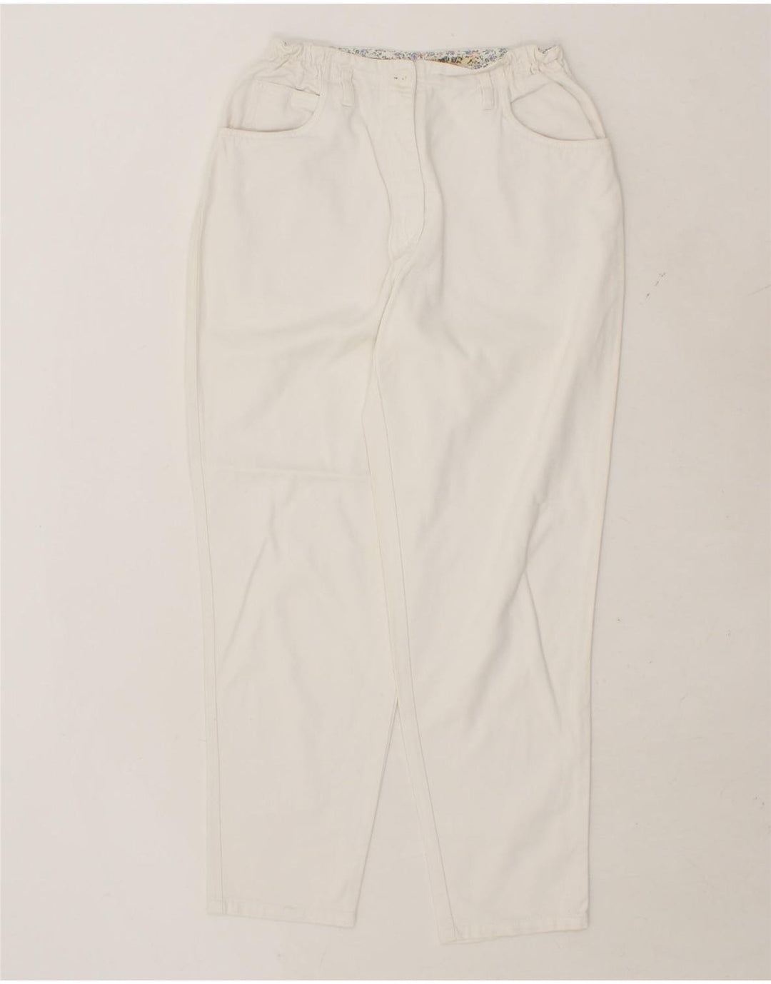 VINTAGE Womens Tapered Jeans W32 L29 White Vintage Vintage and Second-Hand Vintage from Messina Hembry 