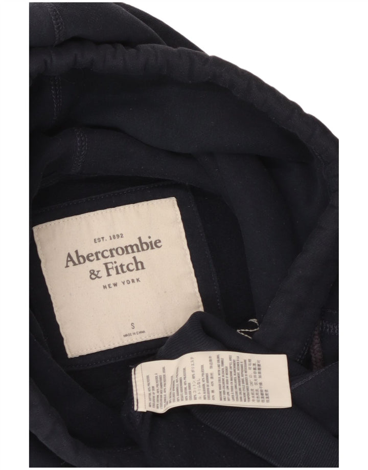 ABERCROMBIE & FITCH New York hættetrøje til kvinder UK 10 Lille marineblå