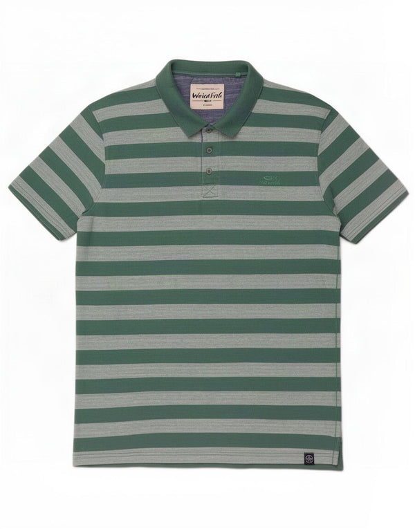 Weird Fish Mens Polo Shirt XL Green Striped