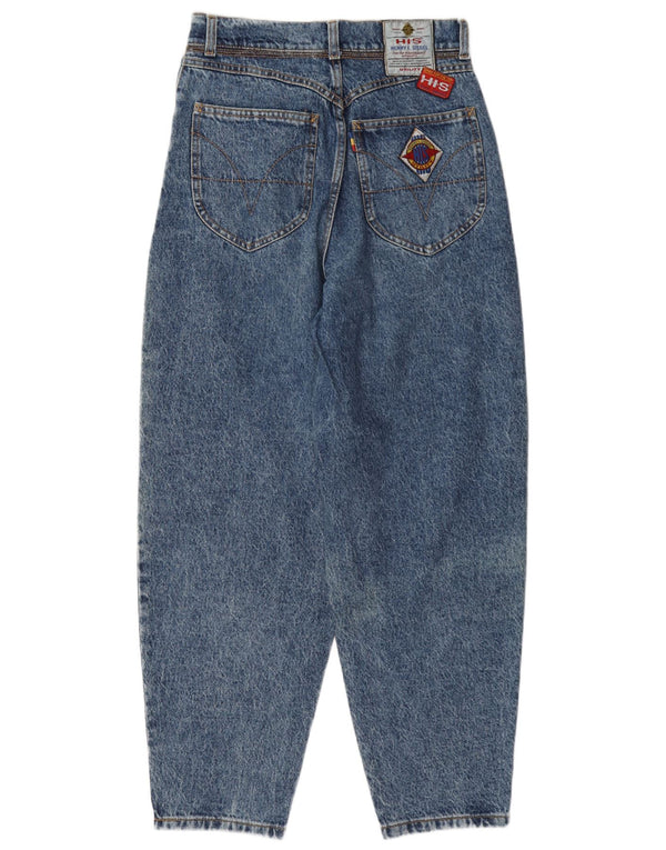 H.I.S Womens Baggy High Waist Loose Jeans EU 38 Medium W29 L28 Blue Cotton