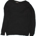MOSSIMO Womens Boat Neck Jumper Sweater UK 20 2XL Black Nylon Vintage Mossimo and Second-Hand Mossimo from Messina Hembry 