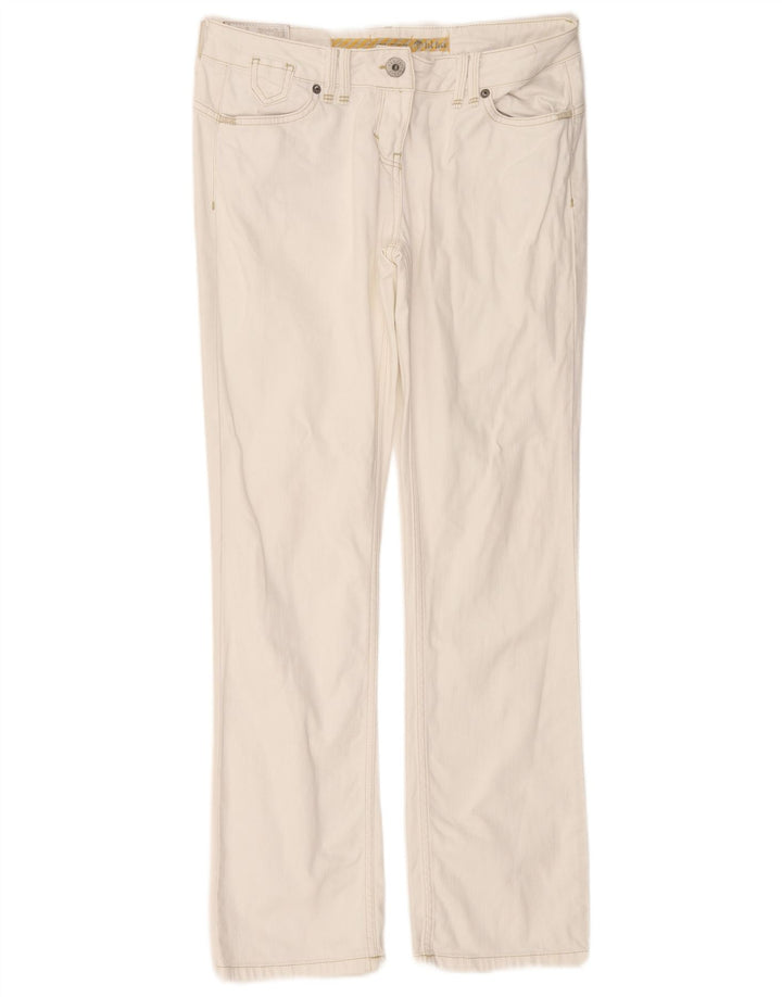 FAT FACE Dame lavtaljede lige jeans UK 12 Medium W32 L31 Hvid