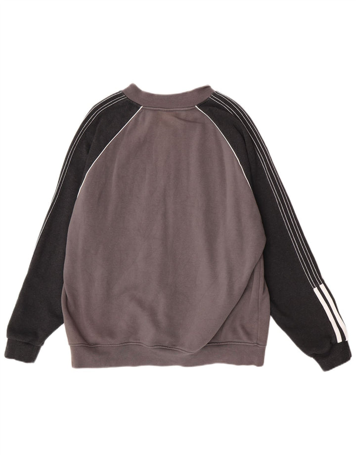 Adidas Træningsdragt til mænd Topjakke Stor Grå Colourblock Bomuld