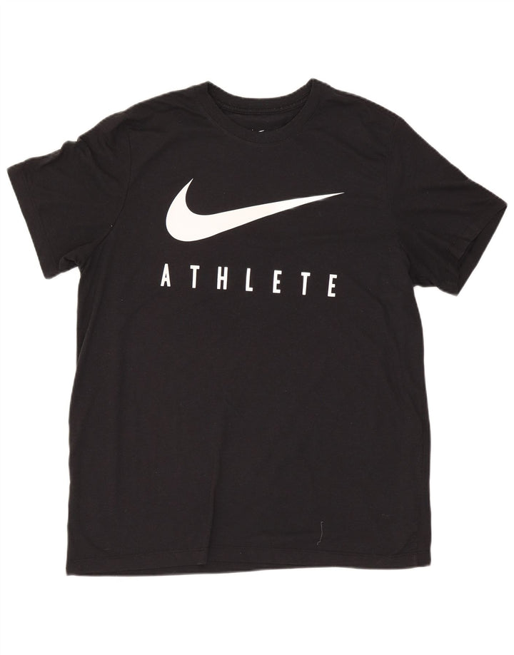 Nike Herre Dri Fit Grafisk T-Shirt Top XL Sort Polyester