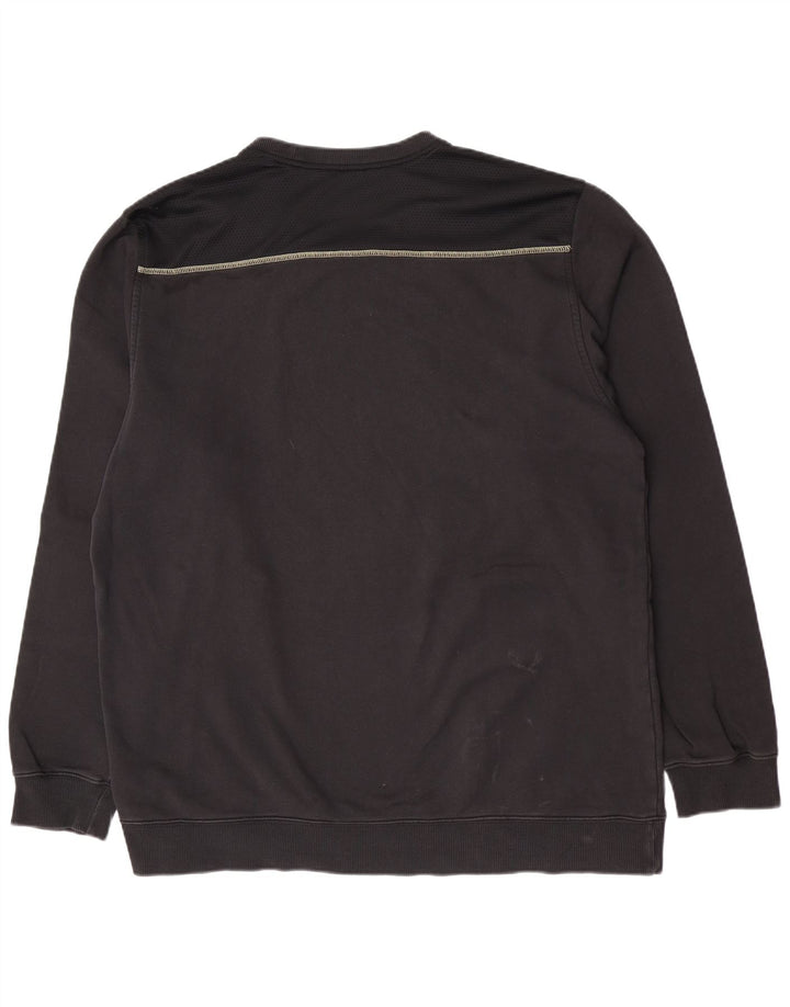 Adidas Herre Regular Fit Sweatshirt Jumper XL Sort Colourblock Bomuld
