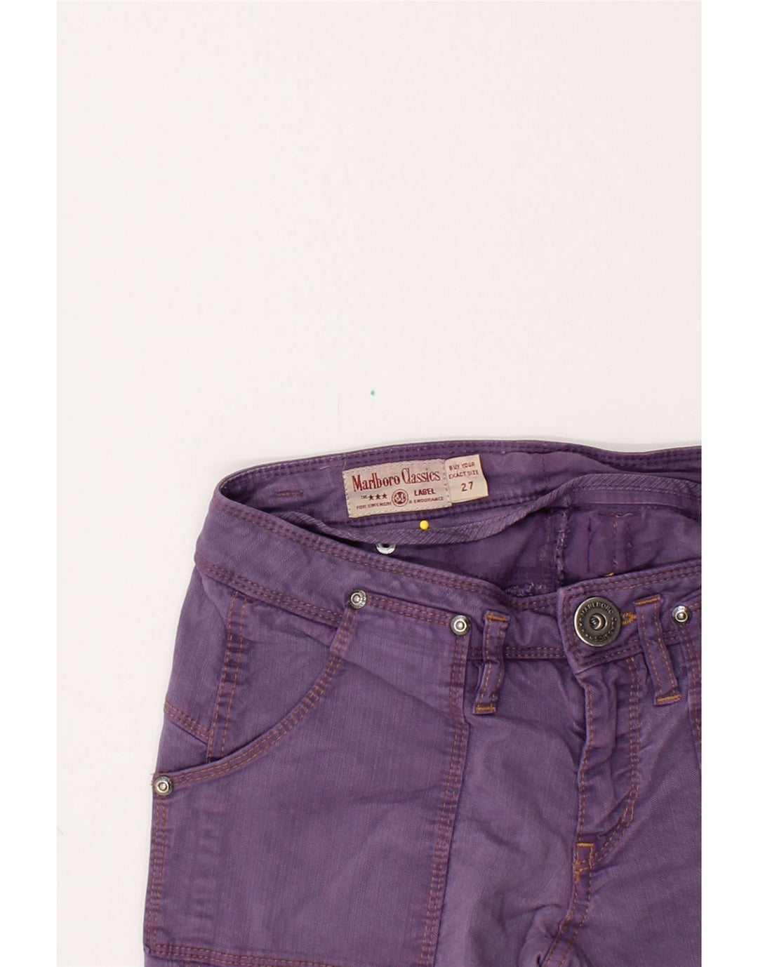 MARLBORO CLASSICS Womens Slim Jeans W27 L29 Purple Cotton Vintage Marlboro Classics and Second-Hand Marlboro Classics from Messina Hembry 