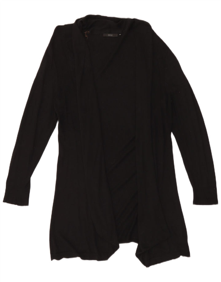Marks & Spencer Dame Longline Åben Cardigan Sweater UK 20 2XL Sort