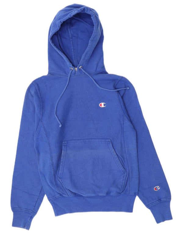 Champion Mens Reverse Weave Hoodie Jumper XS Blue