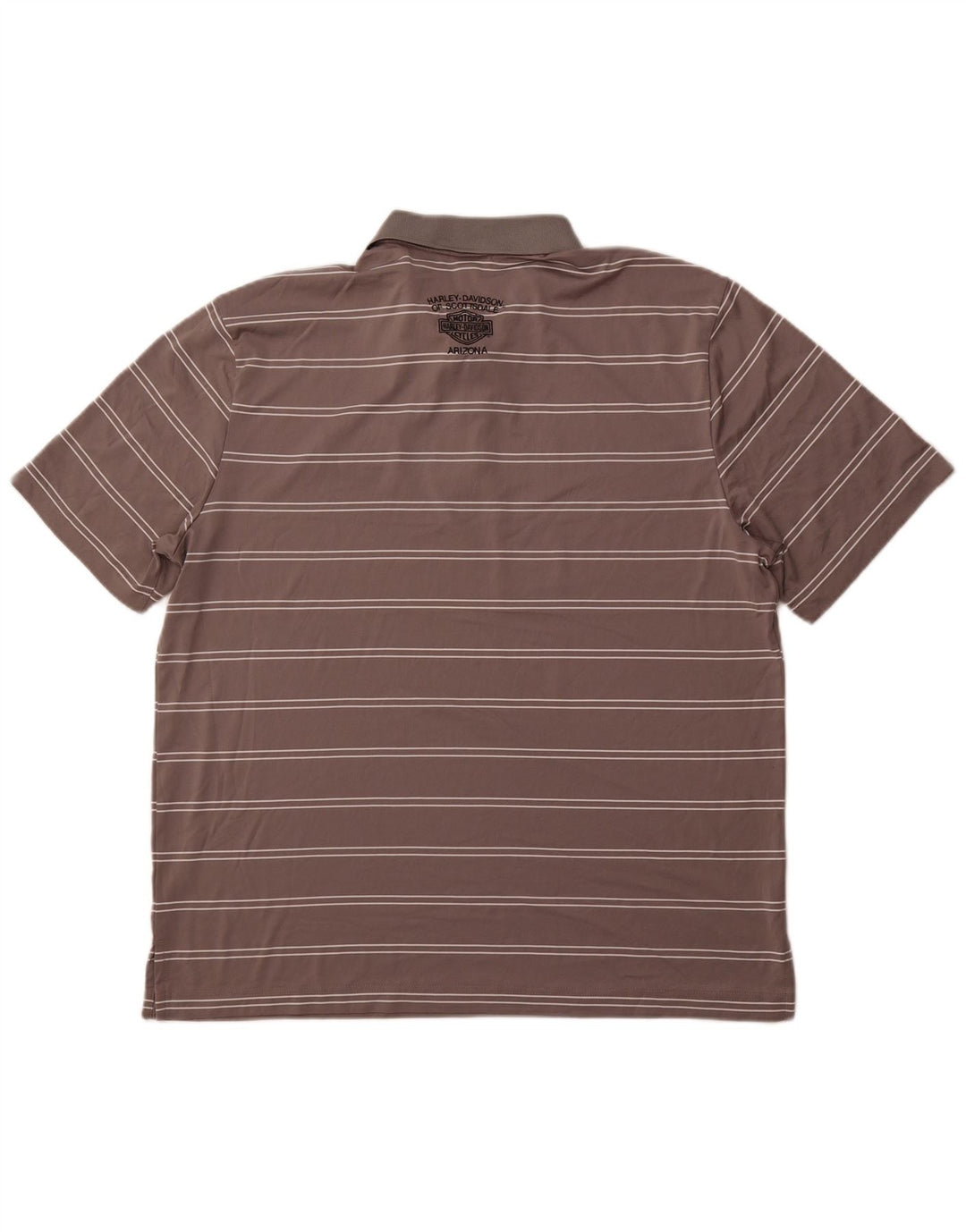 HARLEY DAVIDSON Herre poloshirt XL Gråstribet polyester