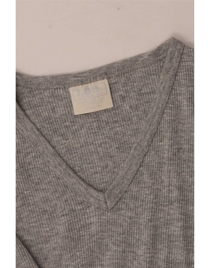 Lee Dame T-Shirt Top UK 8 Lille Grå Bomuld