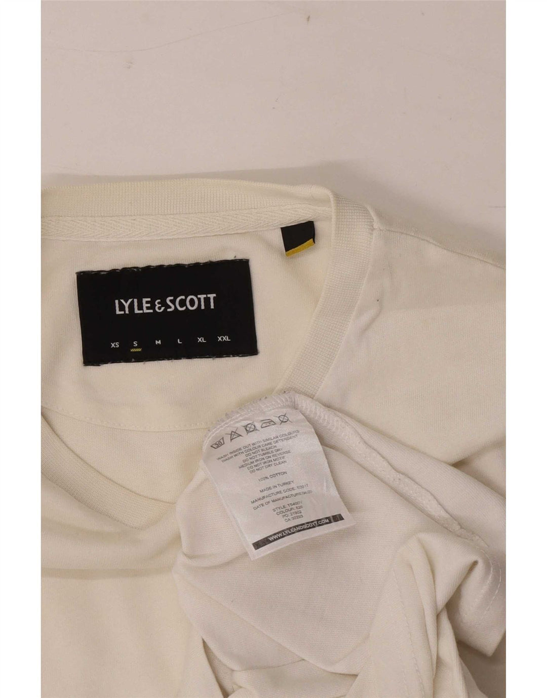 Lyle & Scott Herre T-shirt Top Lille hvid bomuld
