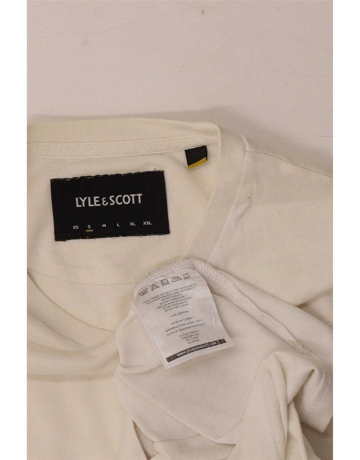 Lyle & Scott Herre T-shirt Top Lille hvid bomuld