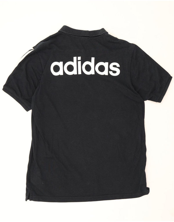 Adidas Herre Climalite grafisk poloshirt Stor sort bomuld