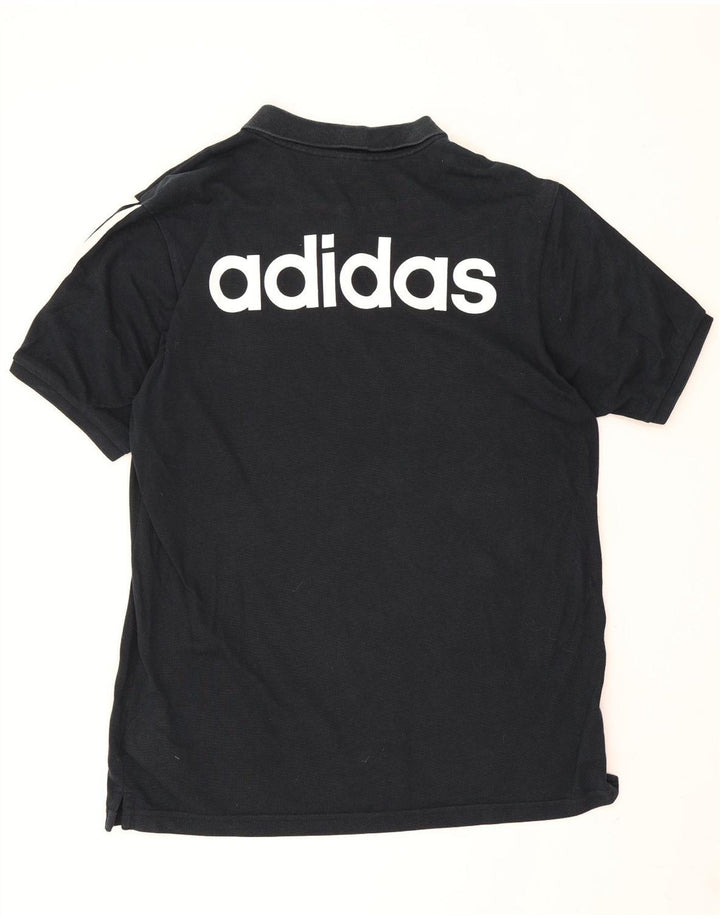 Adidas Herre Climalite grafisk poloshirt Stor sort bomuld
