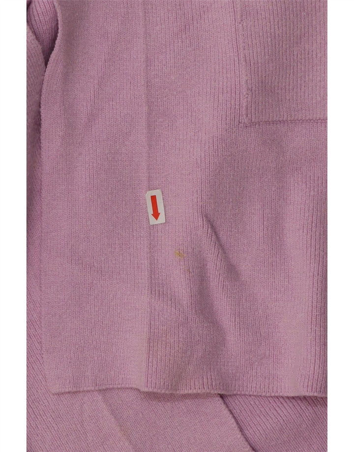 Marks & Spencer Dame Longline Åben Cardigan Sweater UK 12 Medium Pink