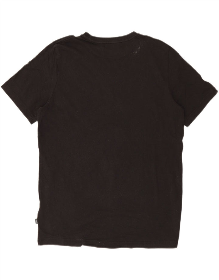 Puma Herre Grafisk T-Shirt Top Medium Sort Bomuld