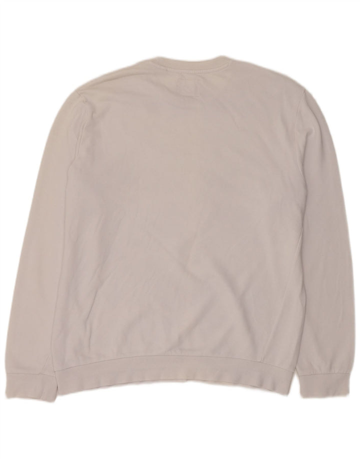 Guess Herre grafisk sweatshirt XL Off White Bomuld