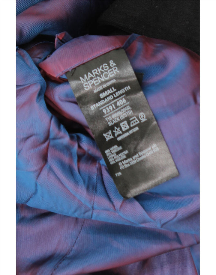 Marks & Spencer Herre Autograph Pea Coat UK 36 Small Black Wool