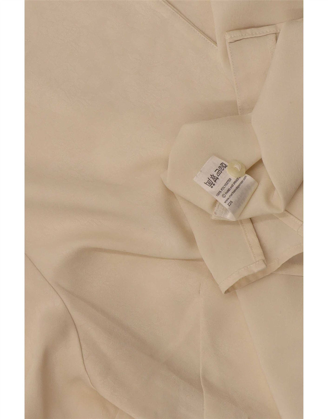 Marks & Spencer Kortærmet skjortebluse til kvinder UK 16 Stor Beige