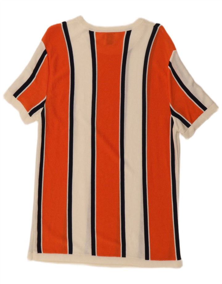 Zara Womens Basic Dress UK 18 XL Hvidstribet viskose