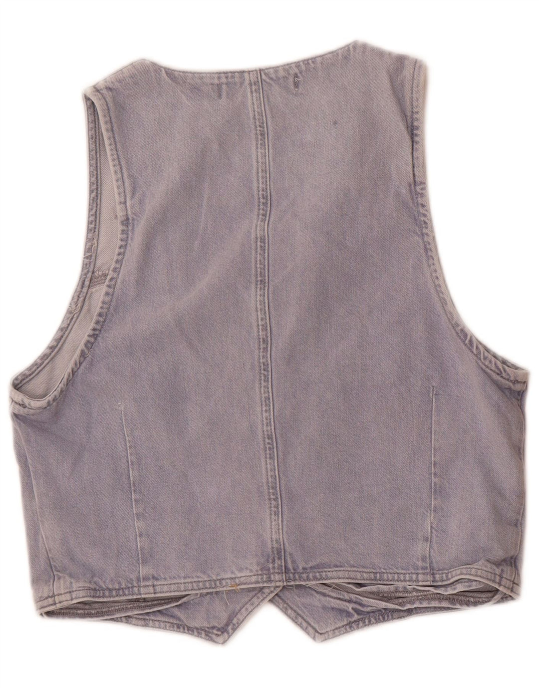 Zara Dame Denim Vest UK 14 Stor Blå Bomuld