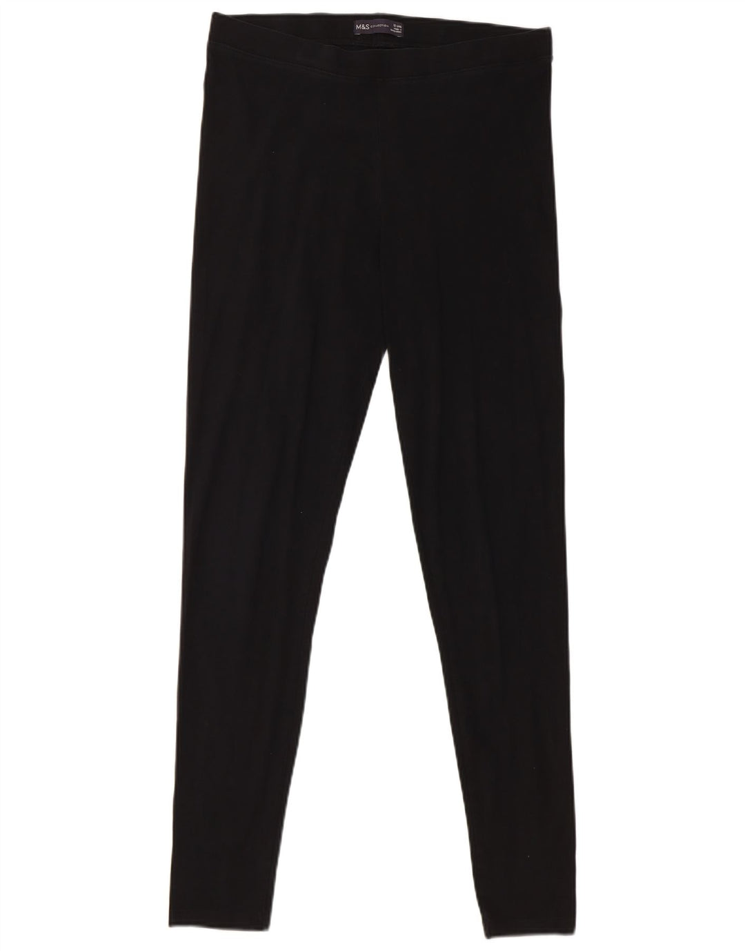 Marks & Spencer Dame Leggings UK 12 Medium Sort Bomuld