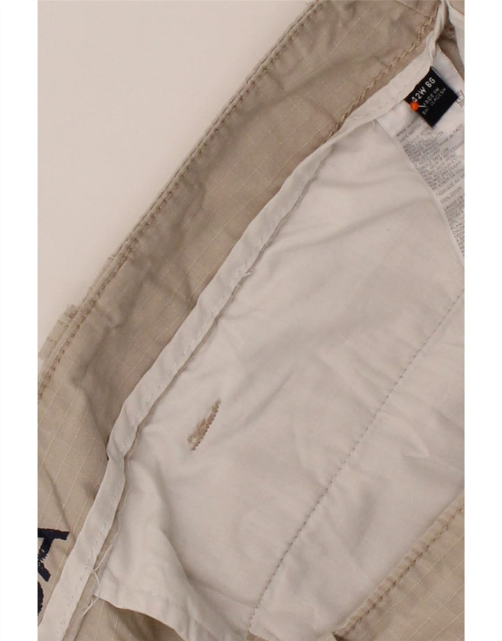 NAUTICA Mens Cargo Shorts W42 2XL Beige Check Cotton Vintage Nautica and Second-Hand Nautica from Messina Hembry 