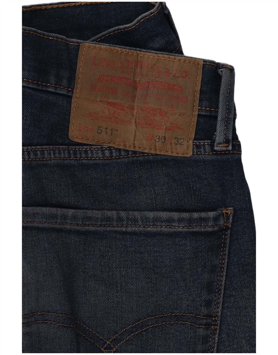 LEVI'S Herre 511 Slim Jeans W30 L32 Blå Bomuld