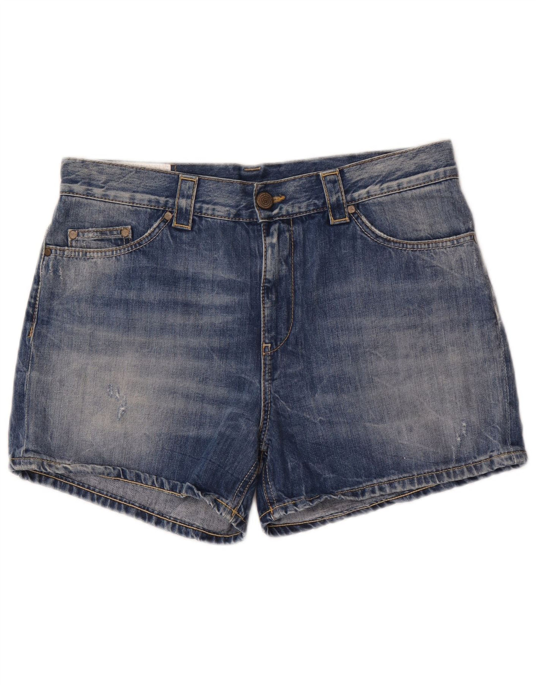 Dondup Dame højtaljede denimshorts W29 Medium Blue Bomuld