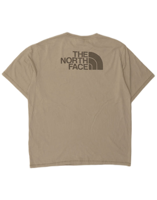 The North Face Herre grafisk T-shirt Top Medium Beige Bomuld