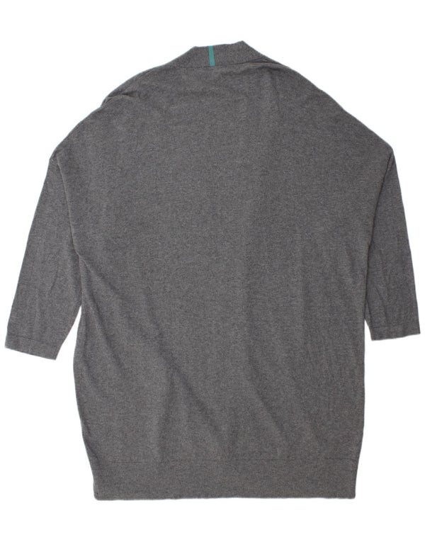 White Stuff Womens Oversized Longline Cardigan Sweater UK 22 2XL Grå Uld