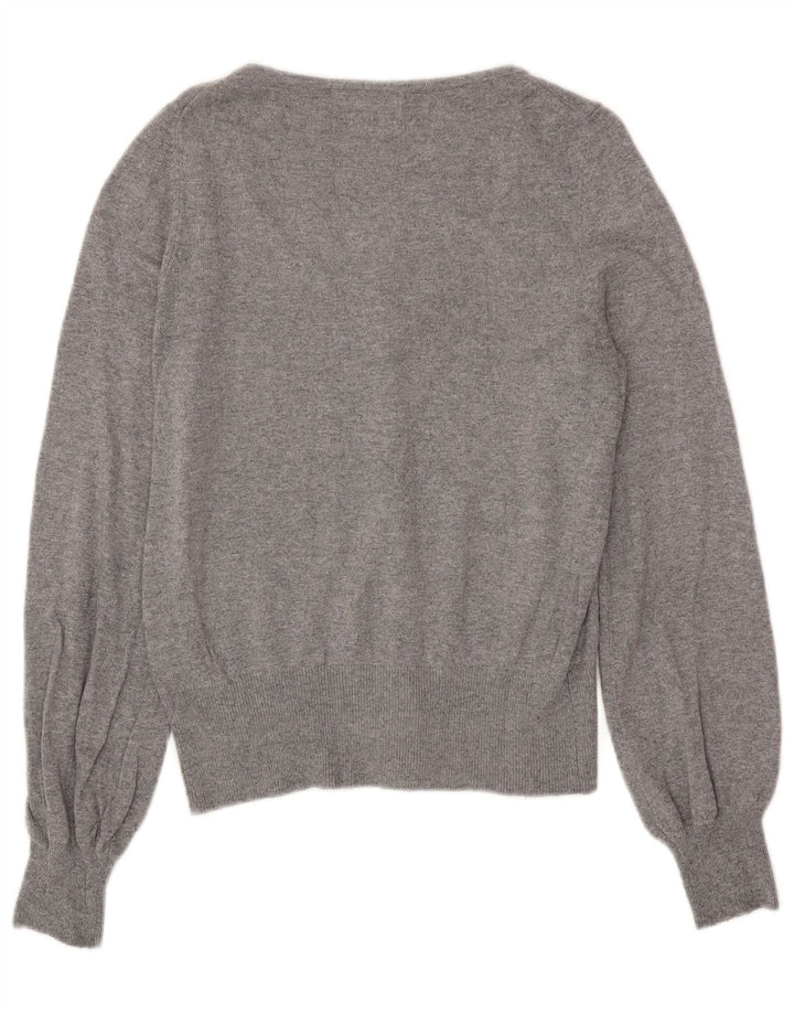 Marks & Spencer Dame Cardigan Sweater UK 12 Medium Grey Viscose