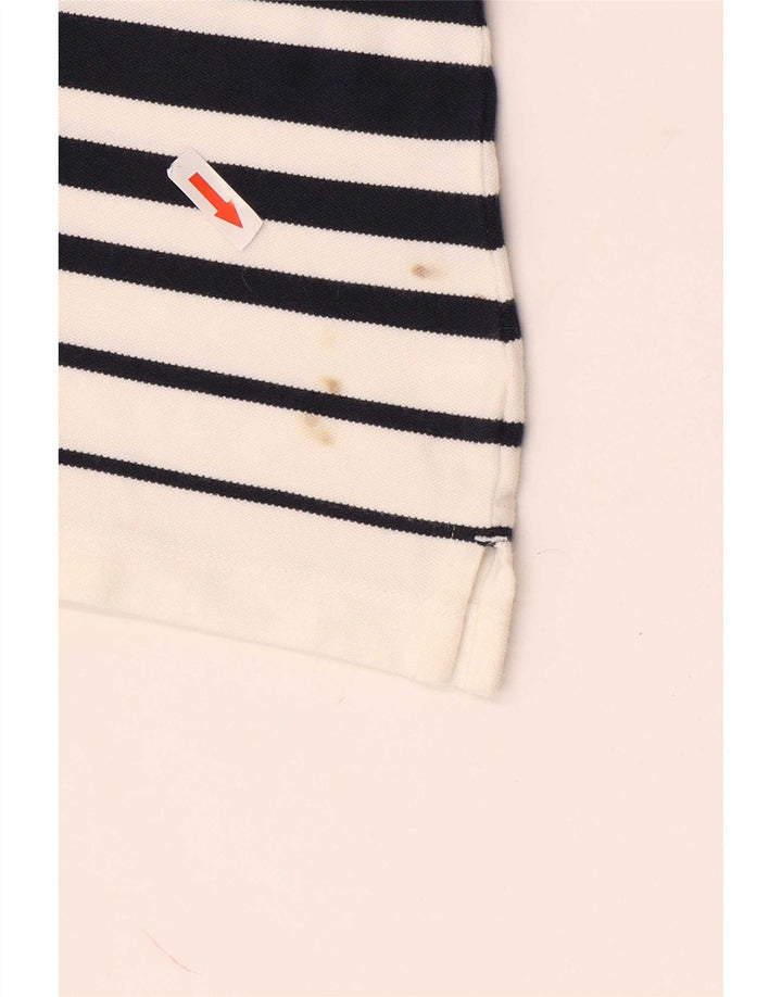 Tommy Hilfiger Dame Polo Shirt UK 14 Mellem marineblå stribet