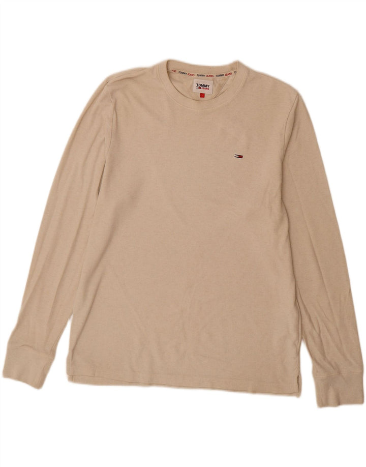 Tommy Hilfiger Herre Top Langærmet Stor Beige Bomuld