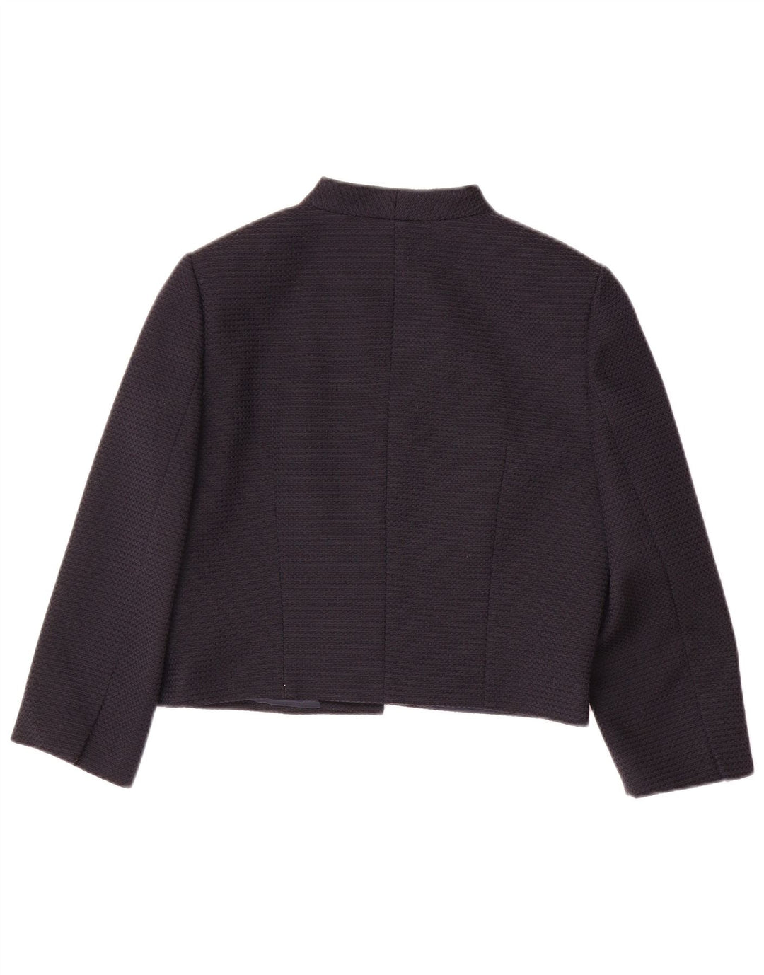 HOBBS Womens Crop 3/4-ærmet åben Bolero-jakke UK 12 Medium Black