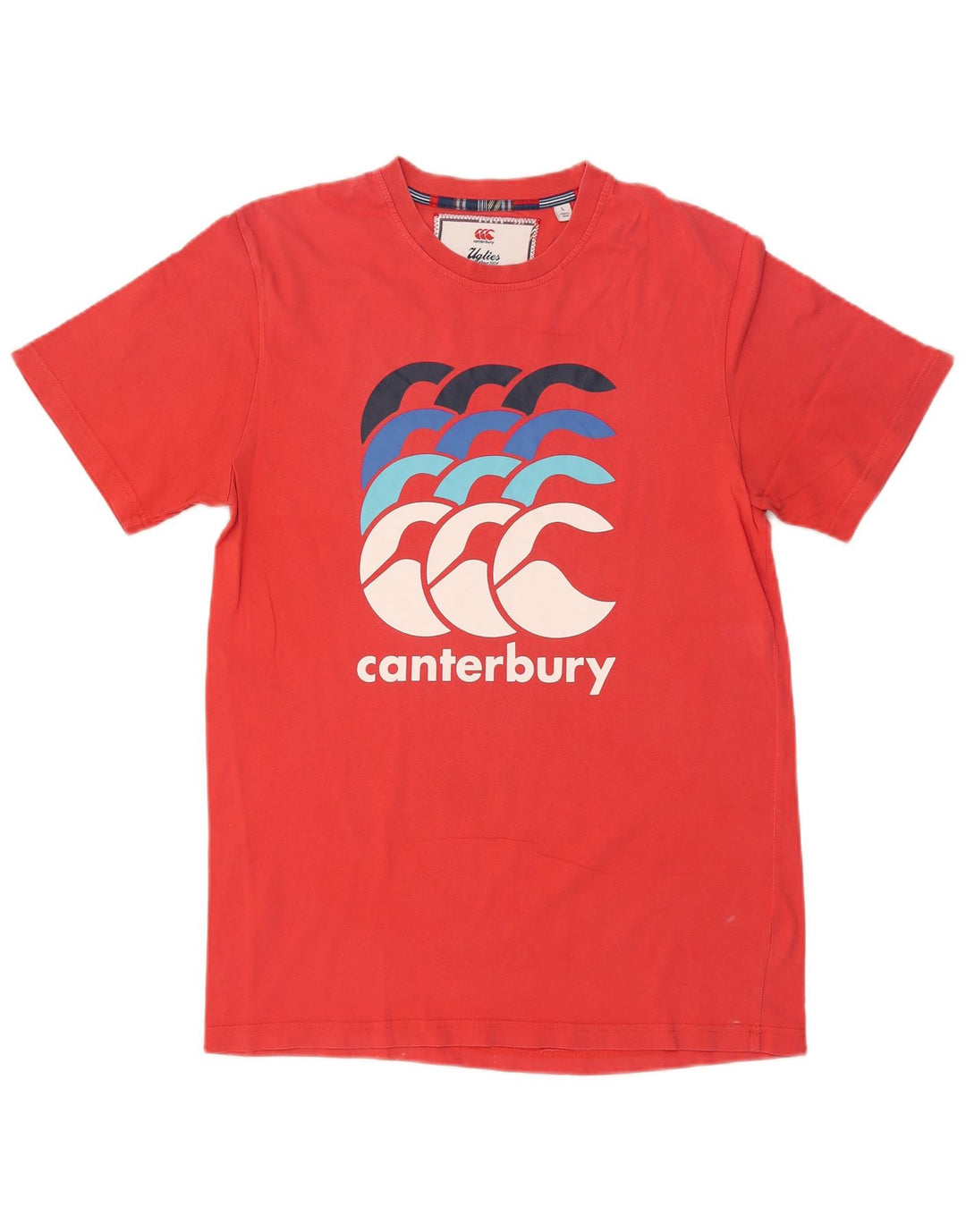 CANTERBURY Herre grafisk T-shirt Top Stor rød bomuld