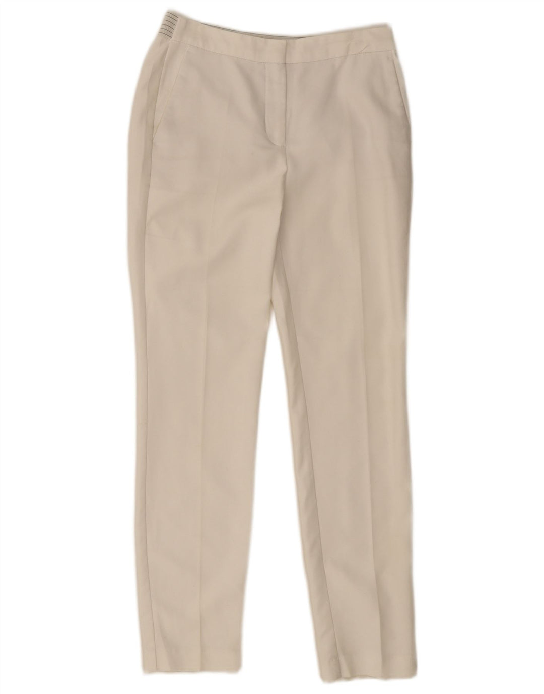 ZARA Slim Chino-bukser til kvinder Small W26 L28 Hvid polyester