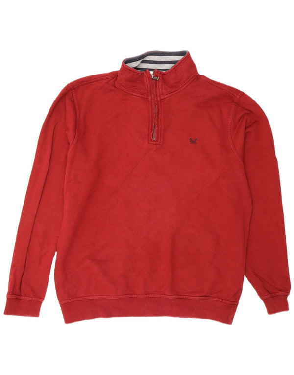 Besætningstøj Herre Zip Neck Sweatshirt Jumper XL Rød Bomuld