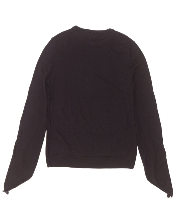 Whistles Womens Crew Neck Jumper Sweater UK 12 Medium Navy Blue Wool