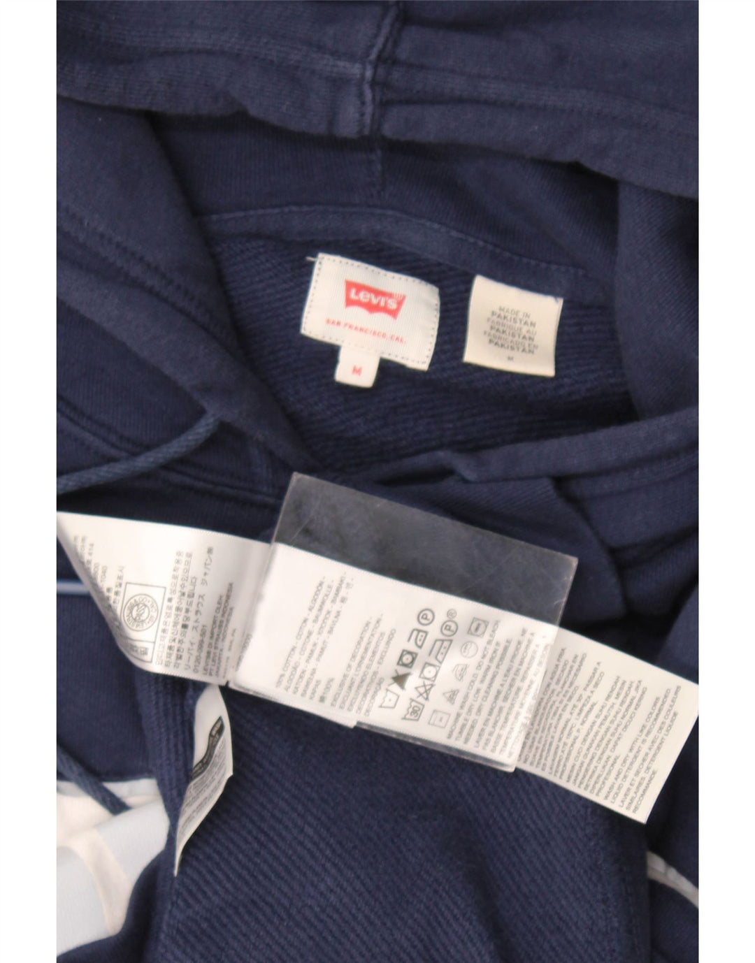 Levi's Grafisk hættetrøje til mænd Medium Marineblå Colourblock Bomuld