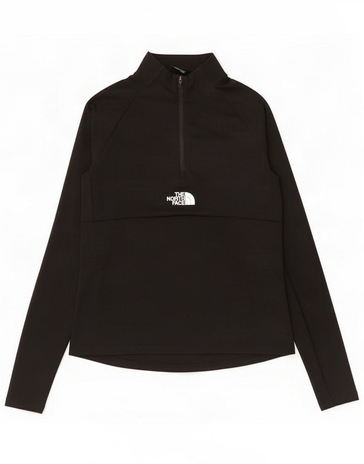 The North Face Dame Pullover med lynlås-hals-træningsdragt Top UK 10 Small Black