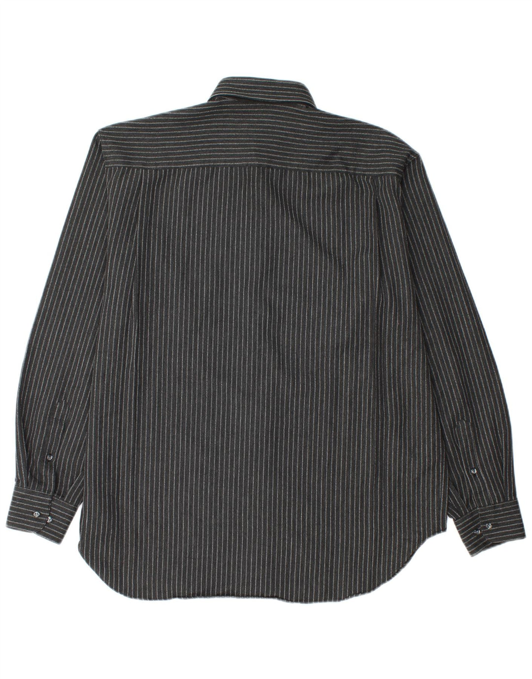 Trussardi herreskjorte str. 40 Medium Sort nålestribet polyester