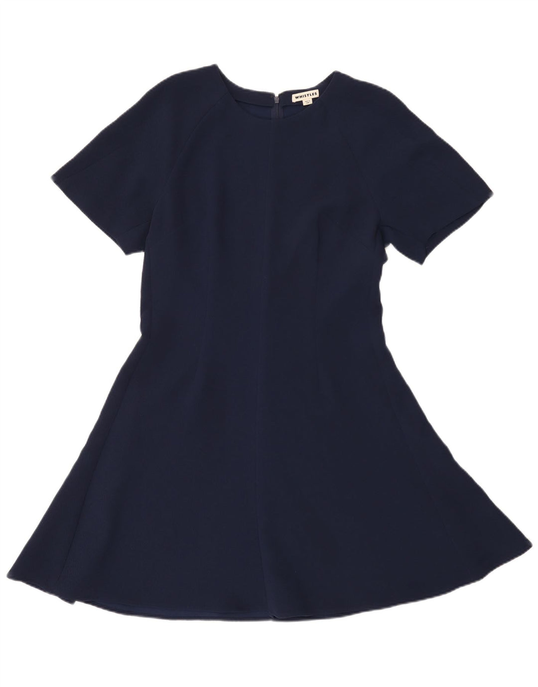 Whistle Kvinders Kortærmede A-Line Kjole UK 14 Medium Navy Blue Polyester