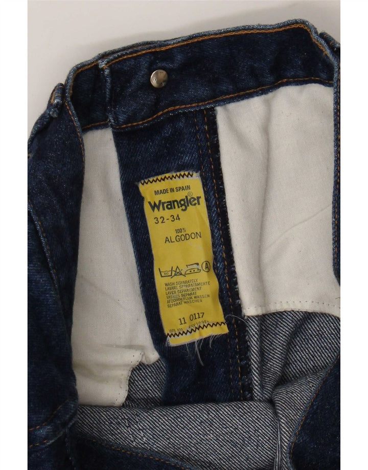 Wrangler Straight Jeans til mænd W32 L28 Marineblå bomuld