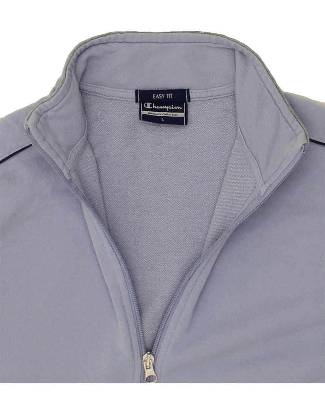 CHAMPION Womens Easy Fit Tracksuit Top Jacket UK 16 Large Blue Cotton Vintage Champion and Second-Hand Champion from Messina Hembry 
