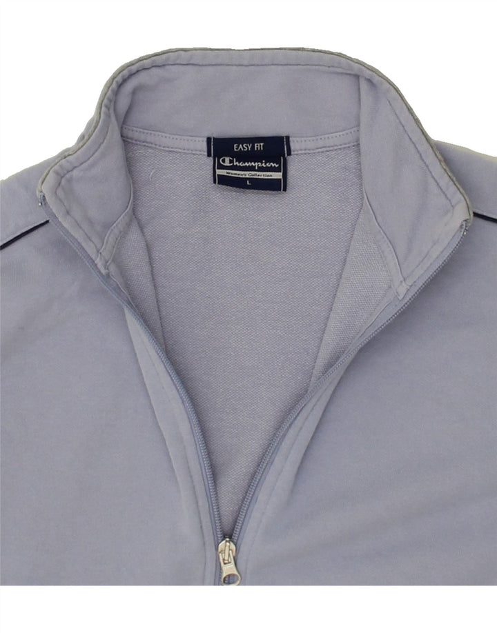 CHAMPION Womens Easy Fit Tracksuit Top Jacket UK 16 Large Blue Cotton Vintage Champion and Second-Hand Champion from Messina Hembry 