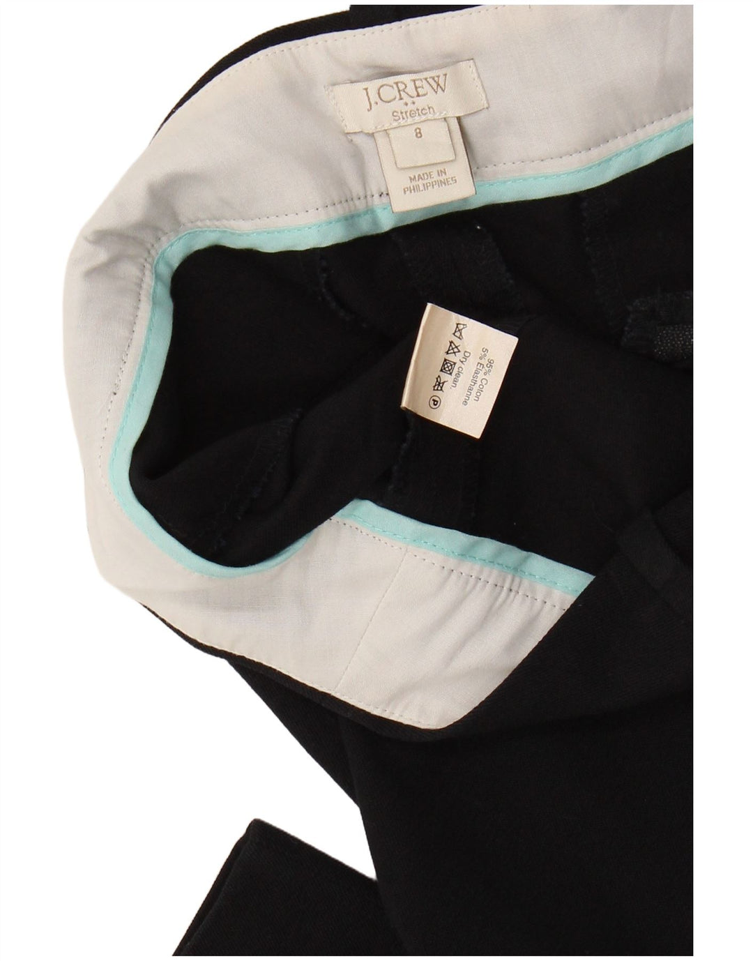 J. CREW Dame stretch slim cropped bukser US 8 Medium W30 L26 Black