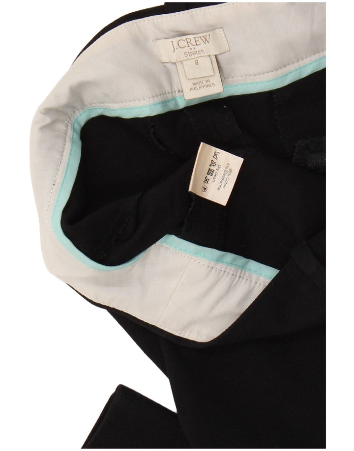 J. CREW Dame stretch slim cropped bukser US 8 Medium W30 L26 Black